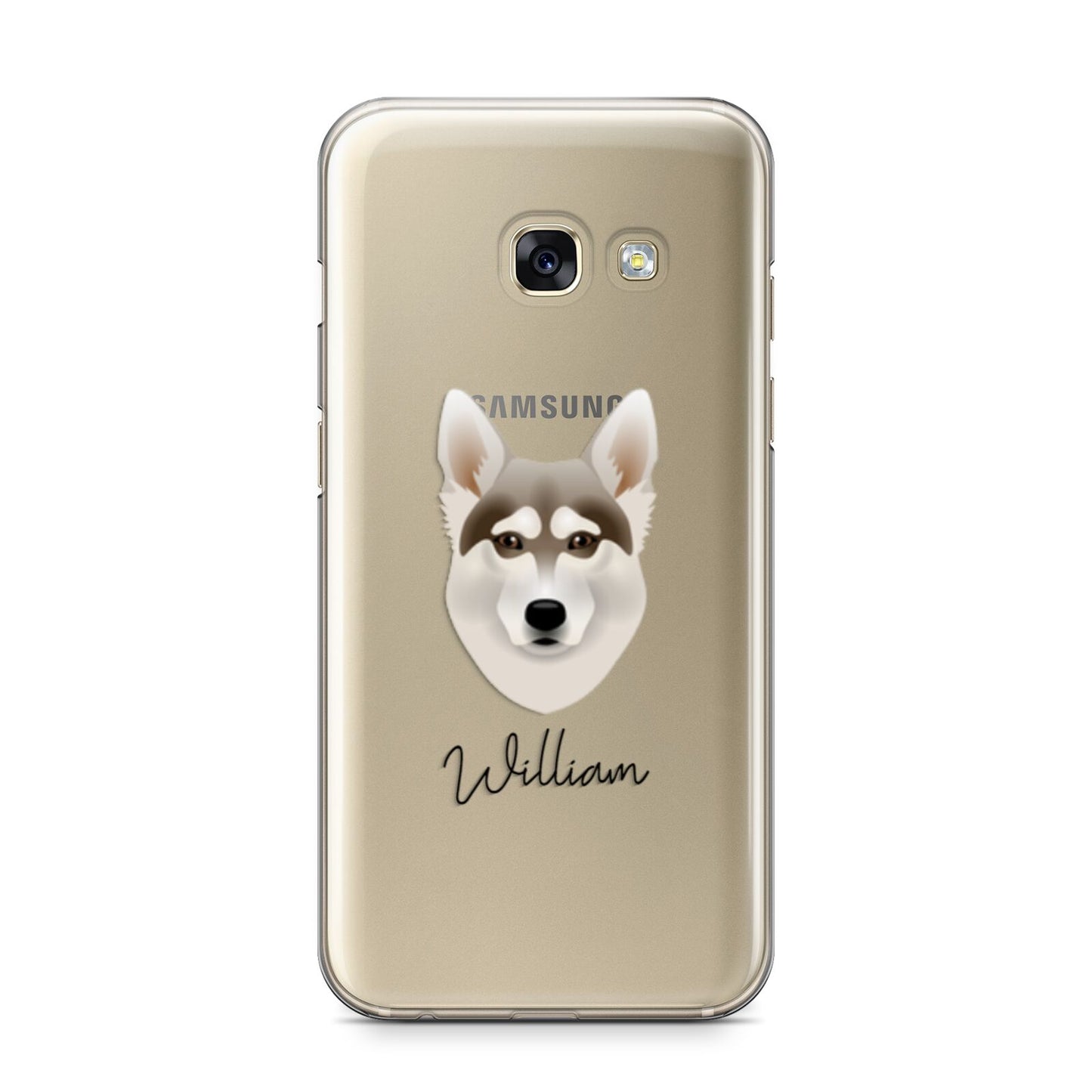 Northern Inuit Personalised Samsung Galaxy A3 2017 Case on gold phone