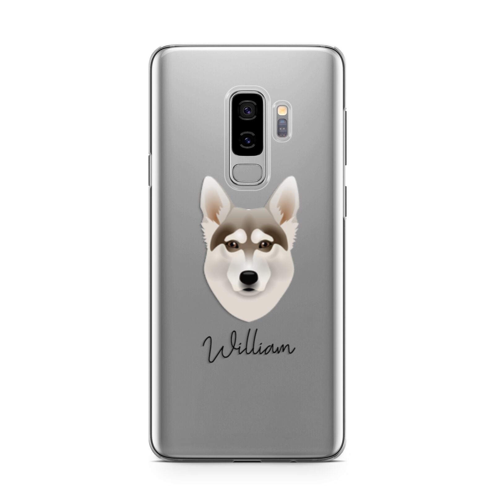 Northern Inuit Personalised Samsung Galaxy S9 Plus Case on Silver phone