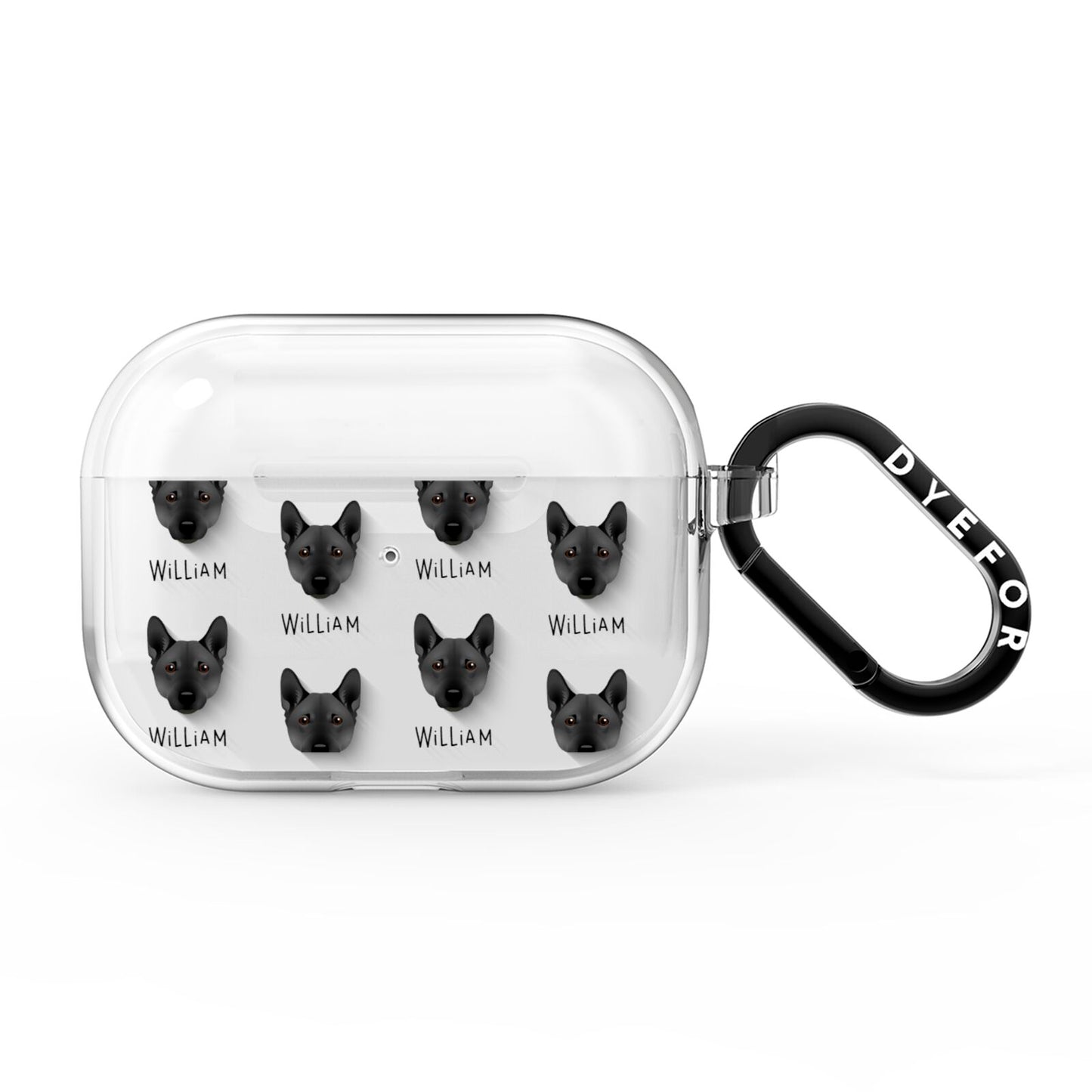 Norwegian Buhund Icon with Name AirPods Pro Clear Case