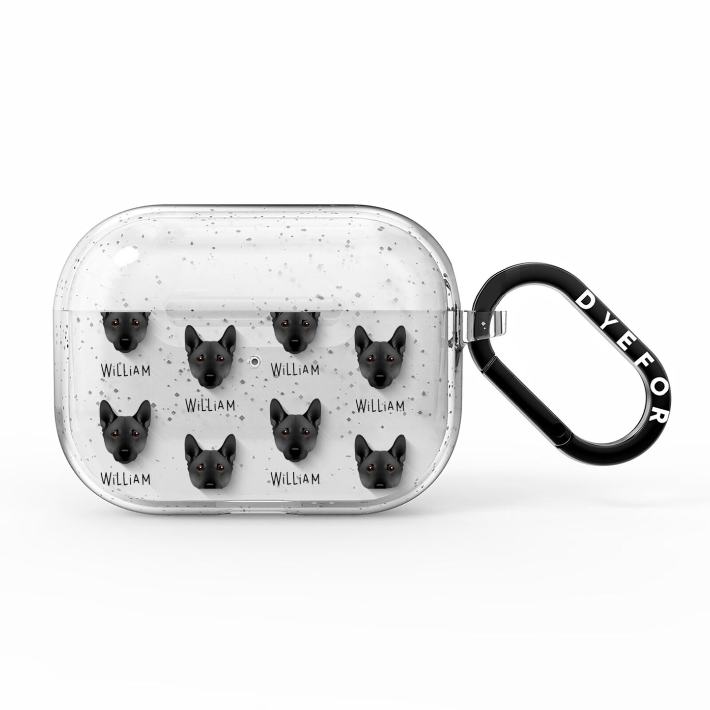 Norwegian Buhund Icon with Name AirPods Pro Glitter Case