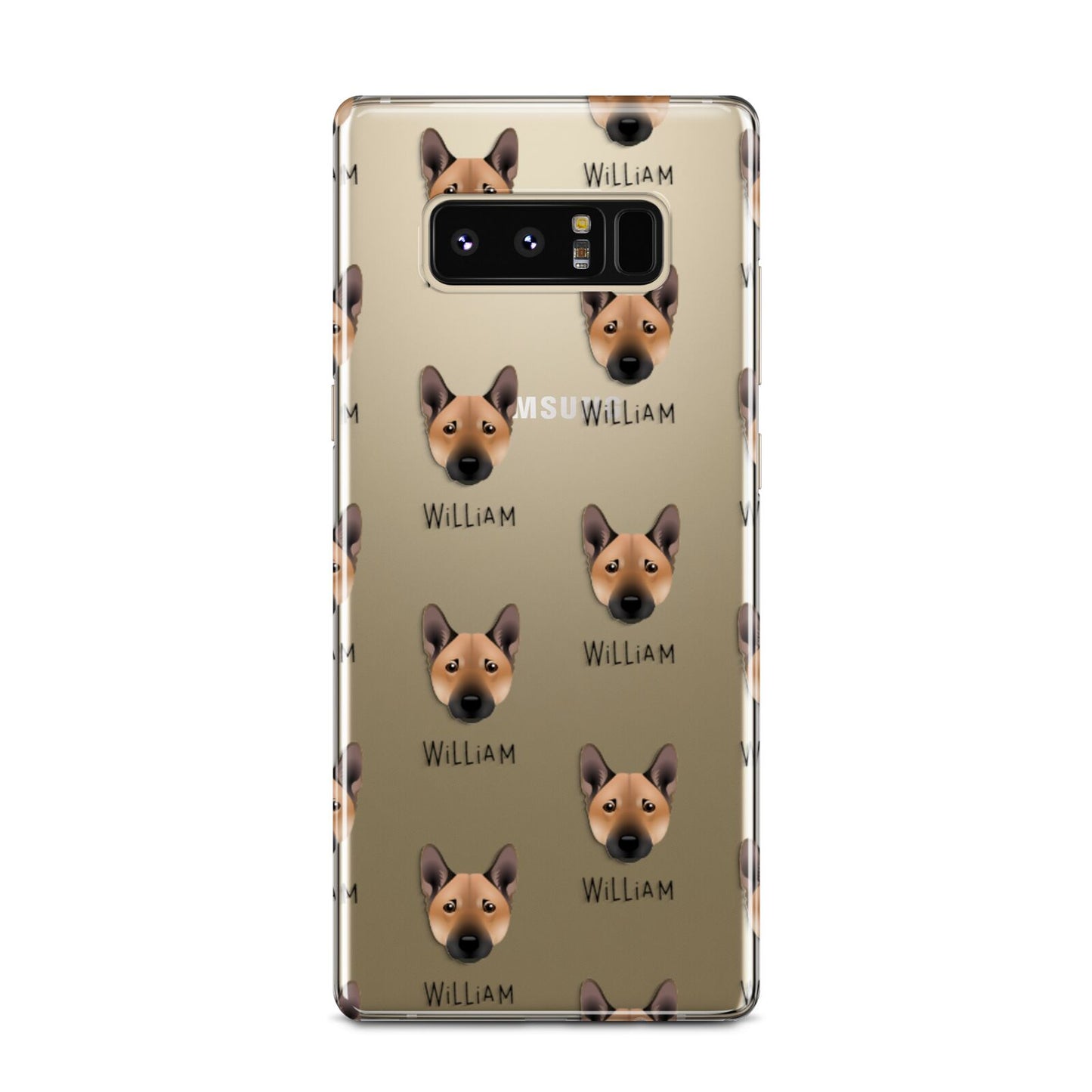Norwegian Buhund Icon with Name Samsung Galaxy Note 8 Case