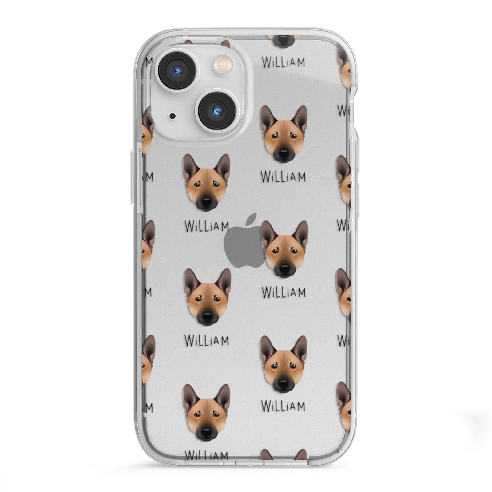 Norwegian Buhund Icon with Name iPhone 13 Mini TPU Impact Case with White Edges