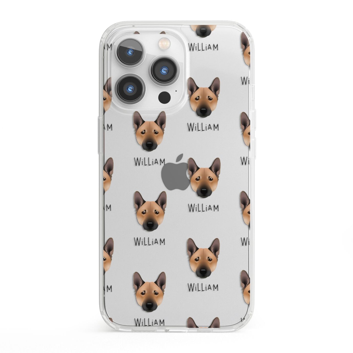 Norwegian Buhund Icon with Name iPhone 13 Pro Clear Bumper Case