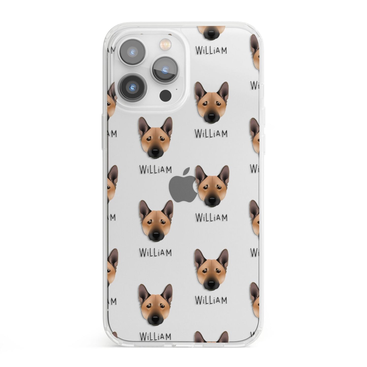 Norwegian Buhund Icon with Name iPhone 13 Pro Max Clear Bumper Case