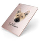 Norwegian Buhund Personalised Apple iPad Case on Rose Gold iPad Side View