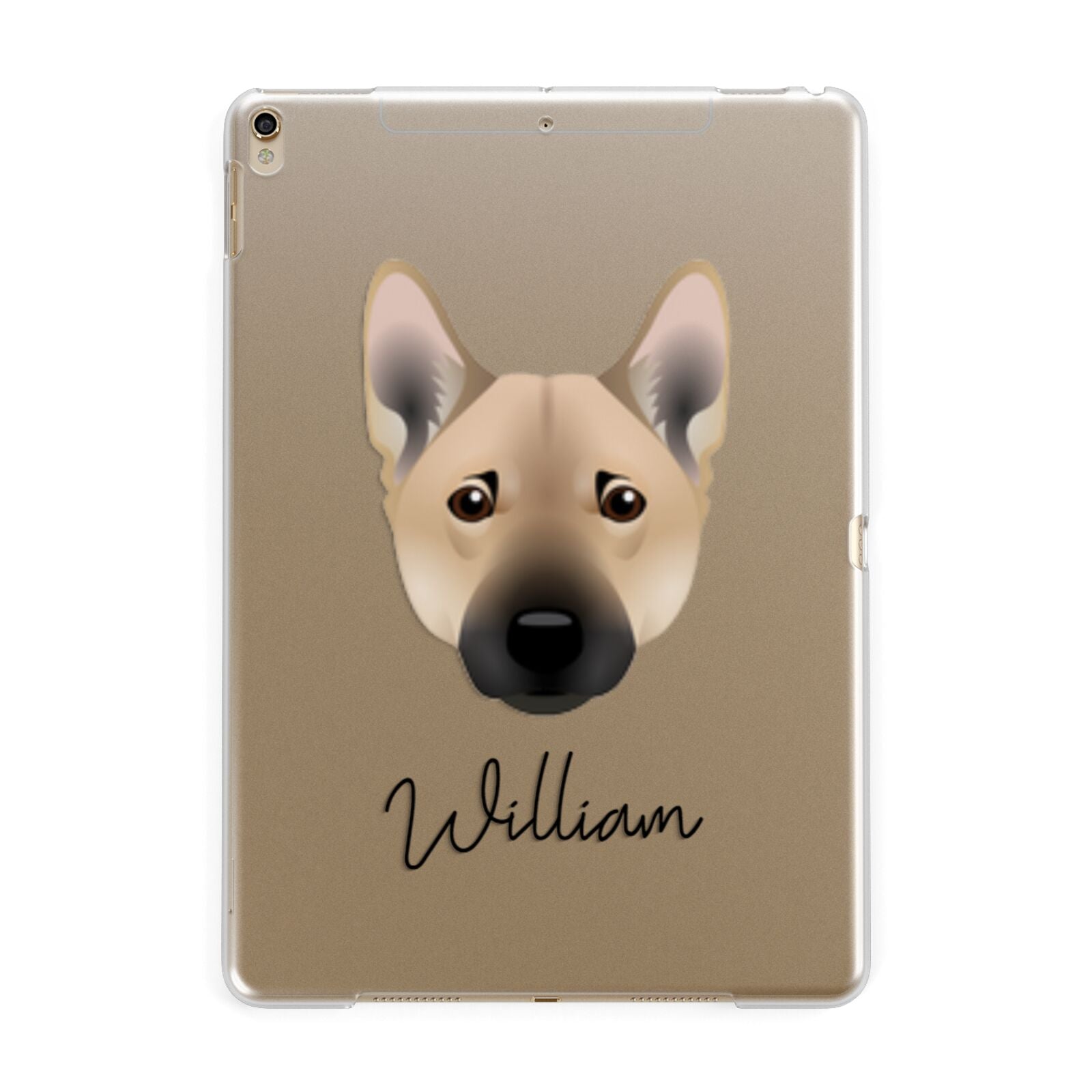 Norwegian Buhund Personalised Apple iPad Gold Case