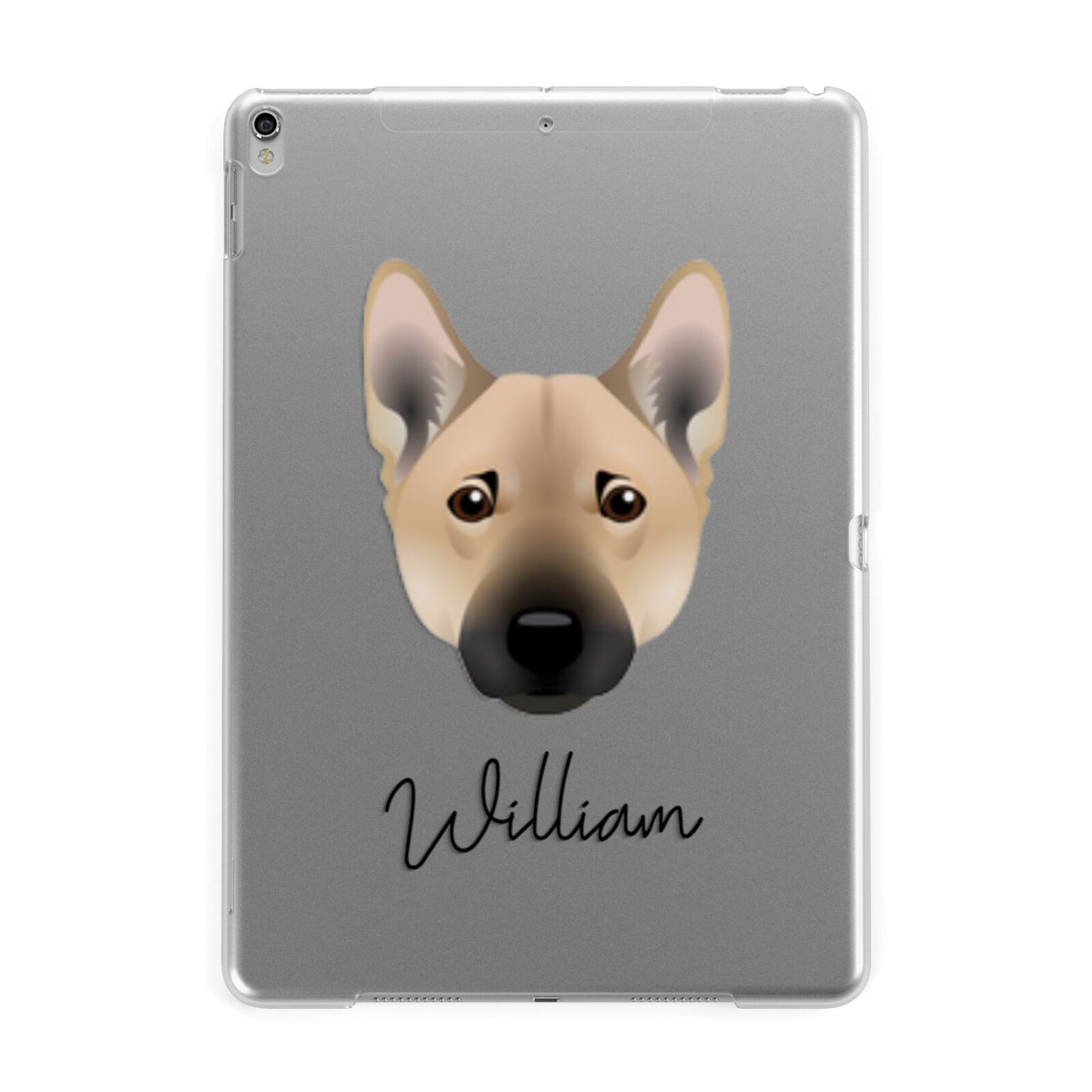 Norwegian Buhund Personalised Apple iPad Silver Case