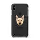 Norwegian Buhund Personalised Apple iPhone Xs Max Impact Case Black Edge on Black Phone