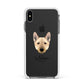 Norwegian Buhund Personalised Apple iPhone Xs Max Impact Case White Edge on Black Phone