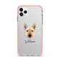Norwegian Buhund Personalised iPhone 11 Pro Max Impact Pink Edge Case