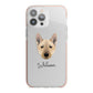 Norwegian Buhund Personalised iPhone 13 Pro Max TPU Impact Case with Pink Edges