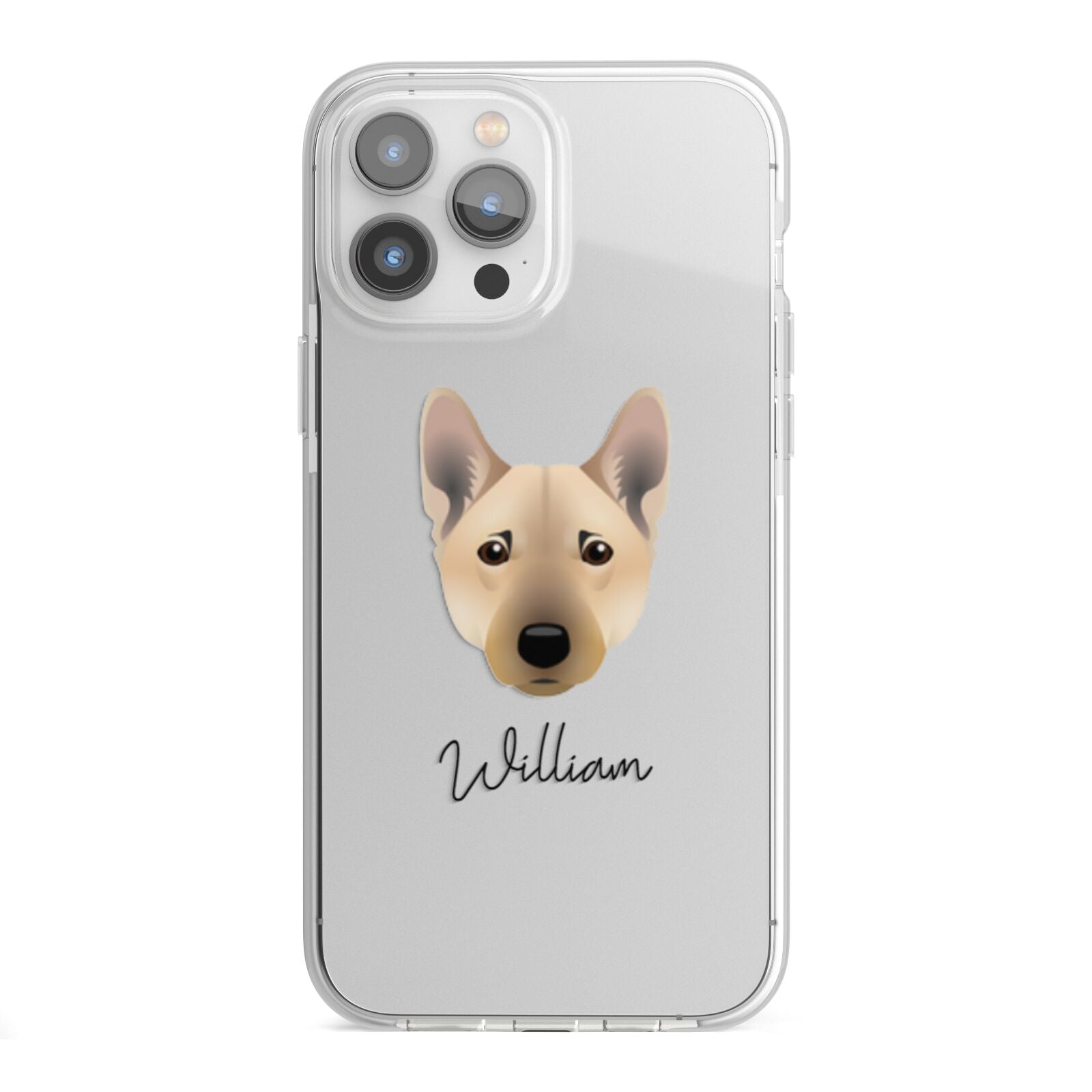 Norwegian Buhund Personalised iPhone 13 Pro Max TPU Impact Case with White Edges