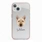 Norwegian Buhund Personalised iPhone 13 TPU Impact Case with Pink Edges