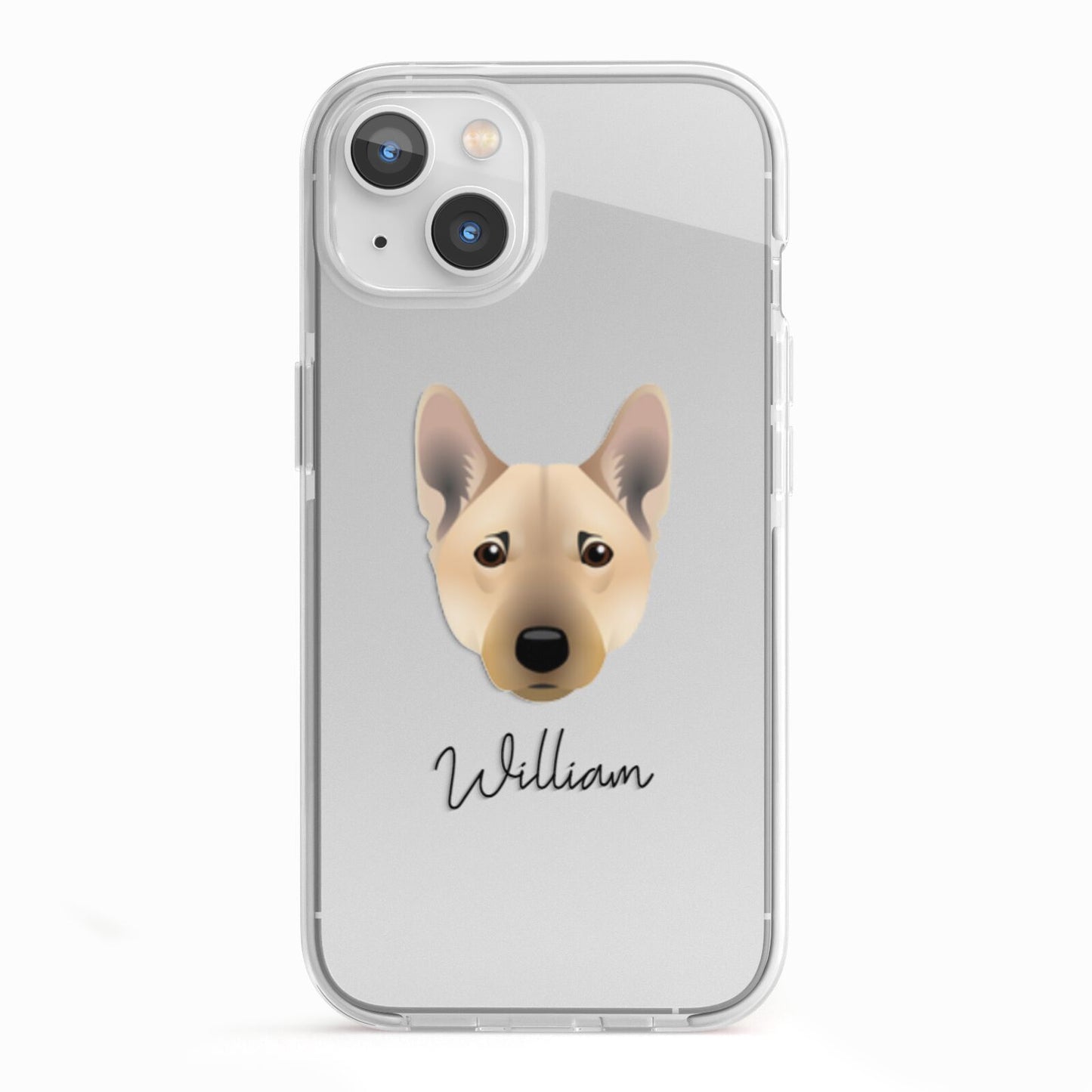 Norwegian Buhund Personalised iPhone 13 TPU Impact Case with White Edges