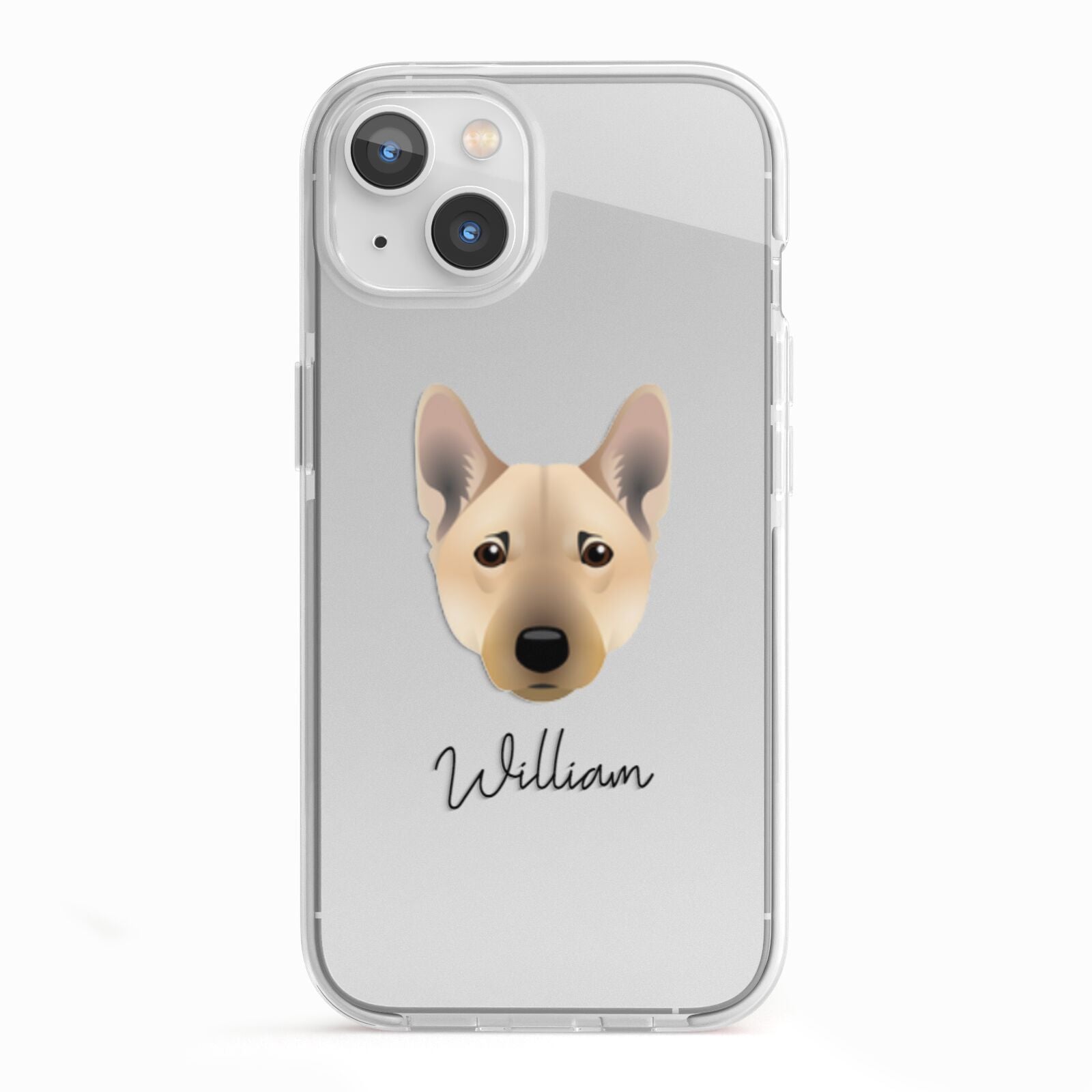 Norwegian Buhund Personalised iPhone 13 TPU Impact Case with White Edges