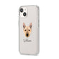 Norwegian Buhund Personalised iPhone 14 Clear Tough Case Starlight Angled Image