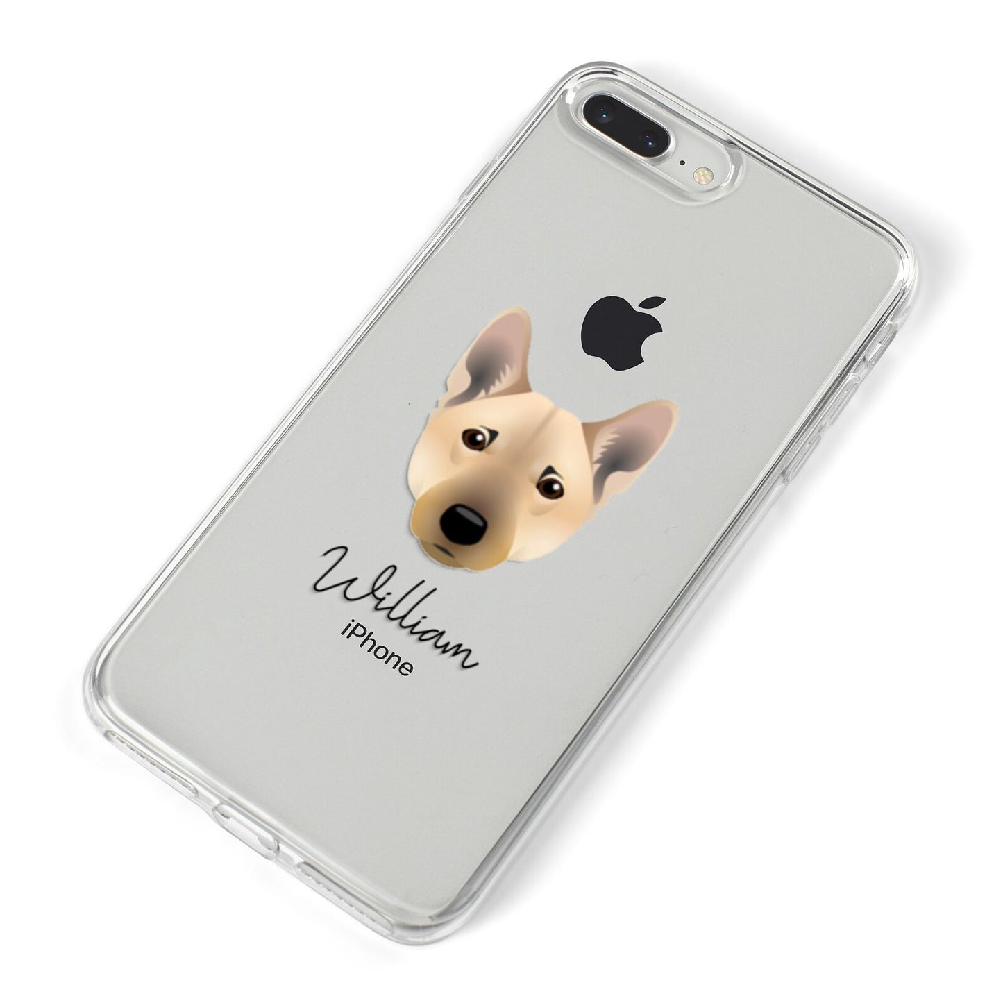 Norwegian Buhund Personalised iPhone 8 Plus Bumper Case on Silver iPhone Alternative Image