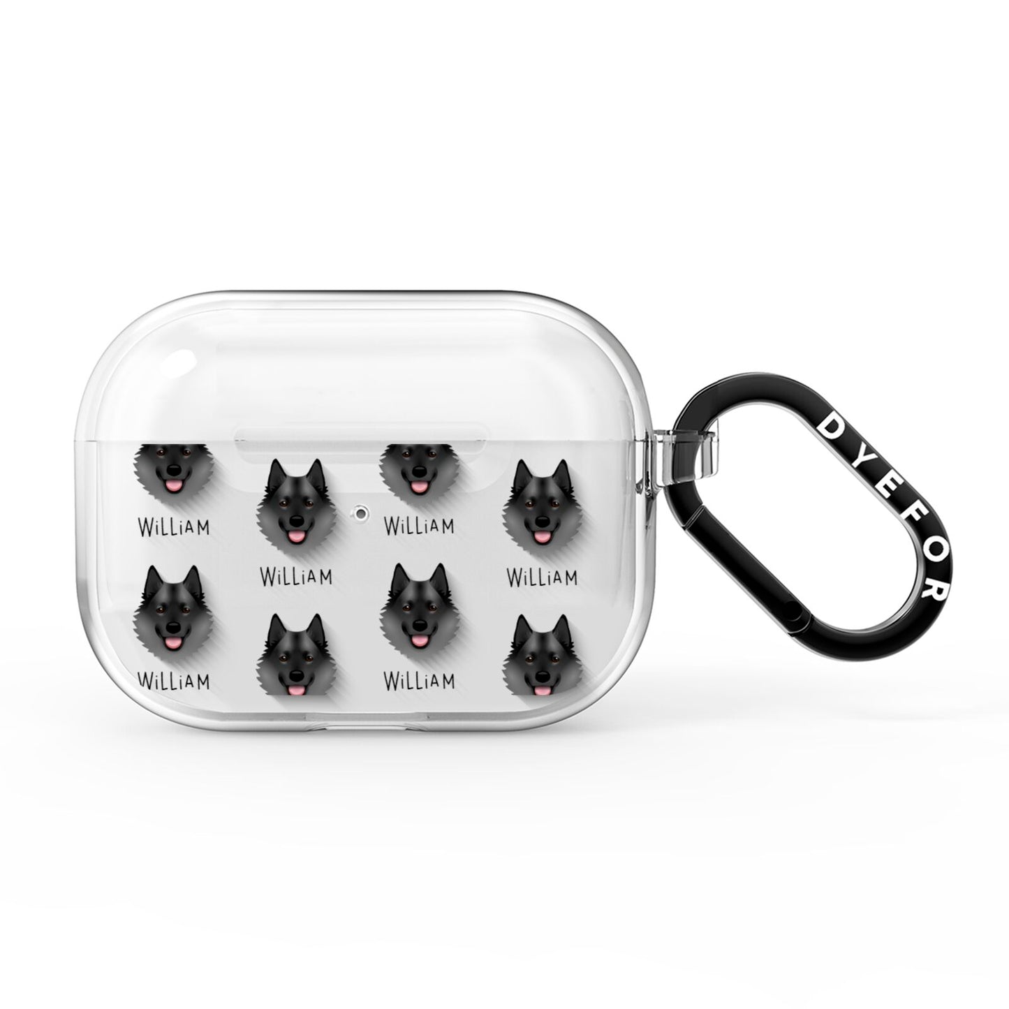 Norwegian Elkhound Icon with Name AirPods Pro Clear Case