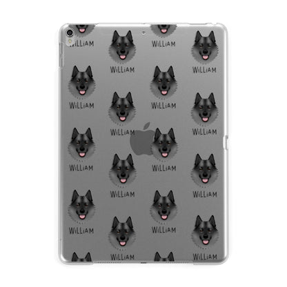 Norwegian Elkhound Icon with Name Apple iPad Silver Case