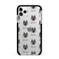 Norwegian Elkhound Icon with Name Apple iPhone 11 Pro Max in Silver with Black Impact Case