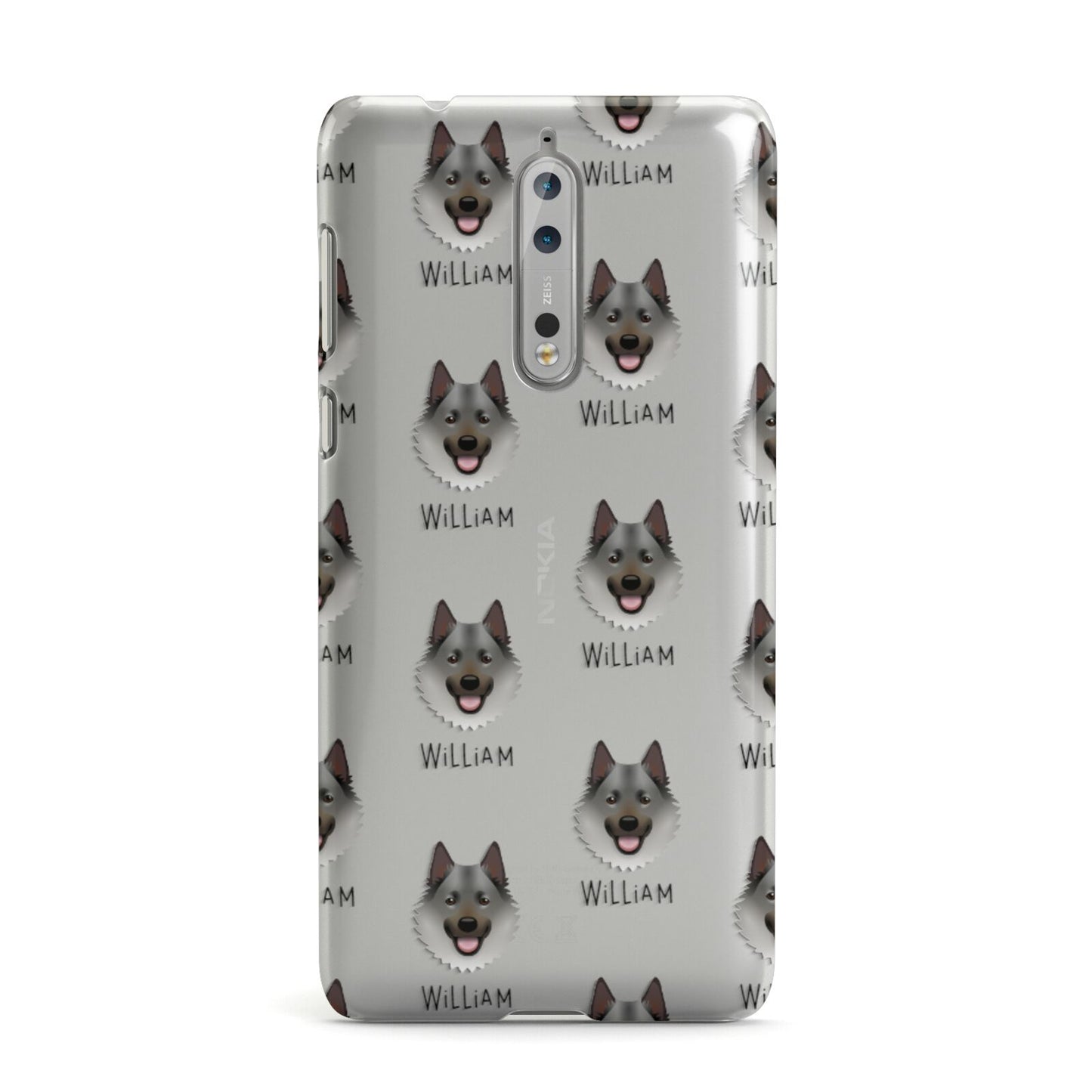 Norwegian Elkhound Icon with Name Nokia Case