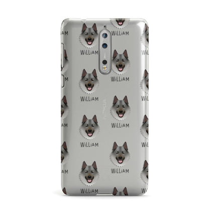 Norwegian Elkhound Icon with Name Nokia Case