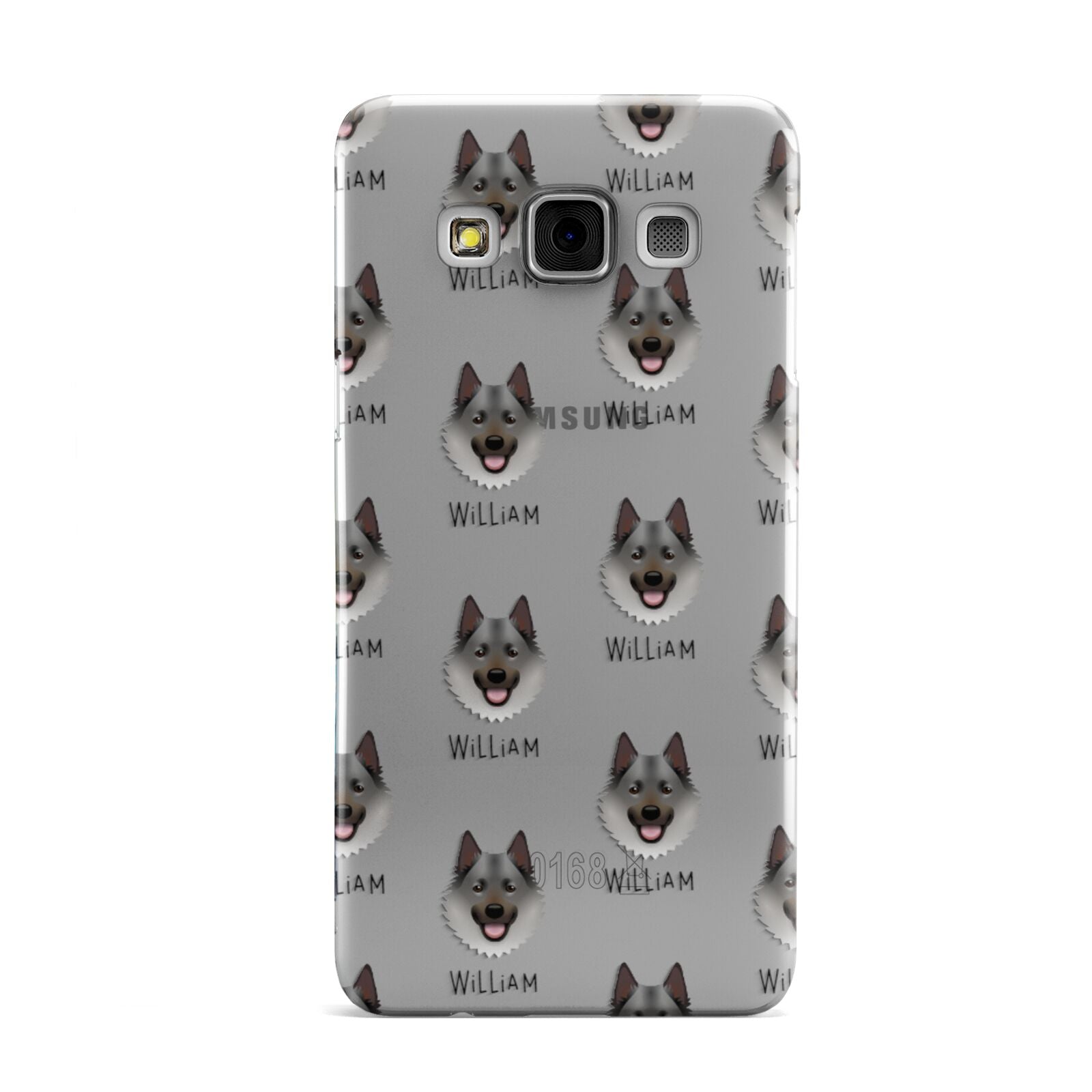 Norwegian Elkhound Icon with Name Samsung Galaxy A3 Case
