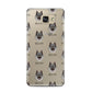 Norwegian Elkhound Icon with Name Samsung Galaxy A5 2016 Case on gold phone