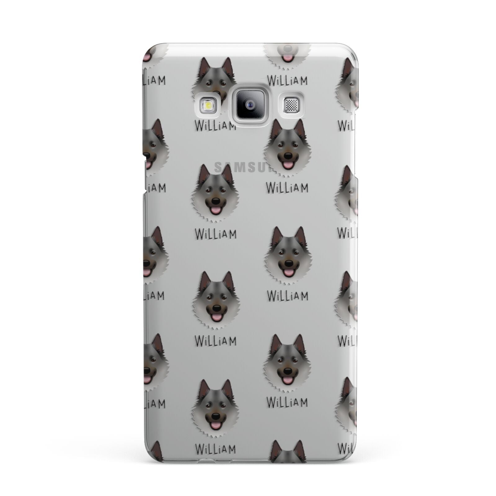Norwegian Elkhound Icon with Name Samsung Galaxy A7 2015 Case