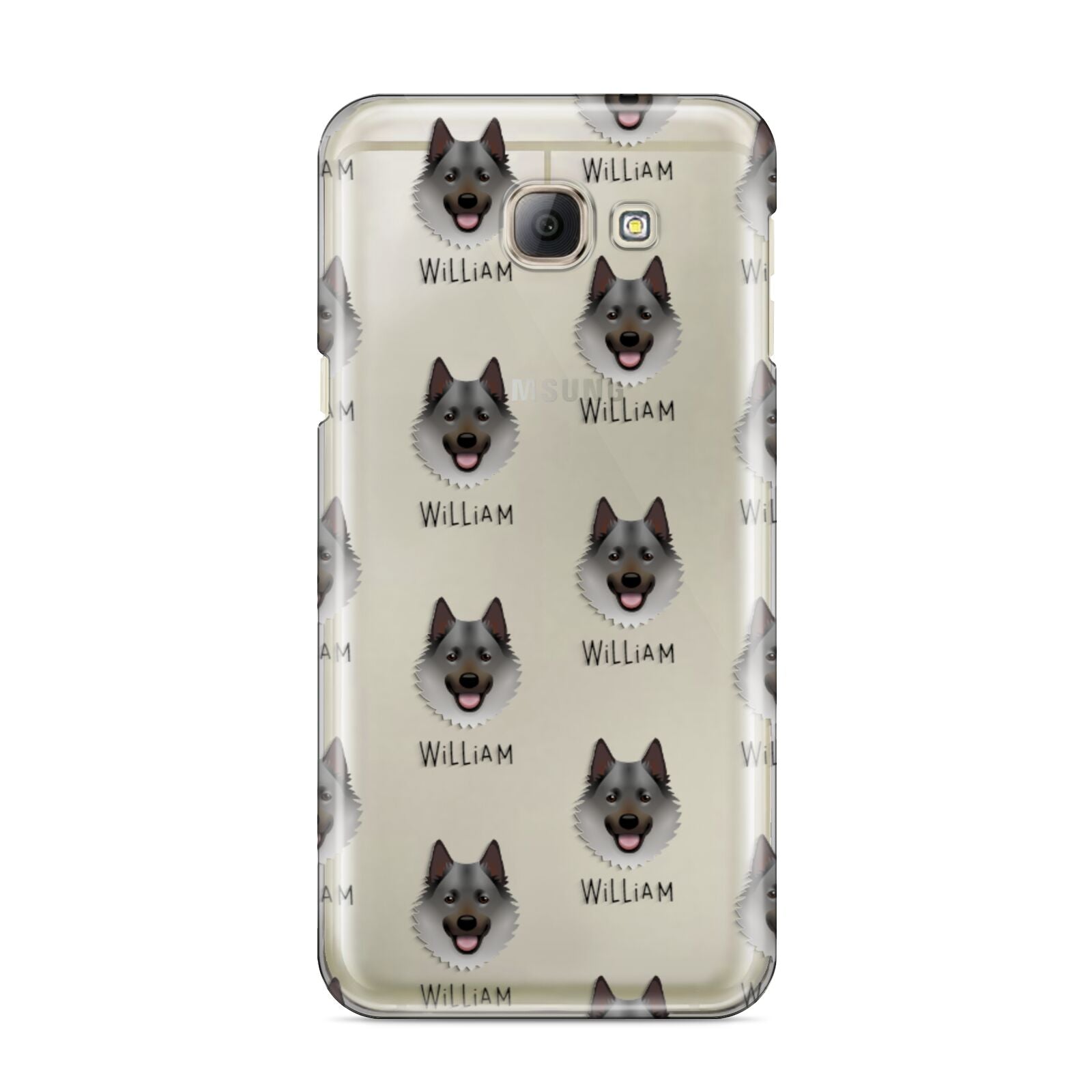 Norwegian Elkhound Icon with Name Samsung Galaxy A8 2016 Case