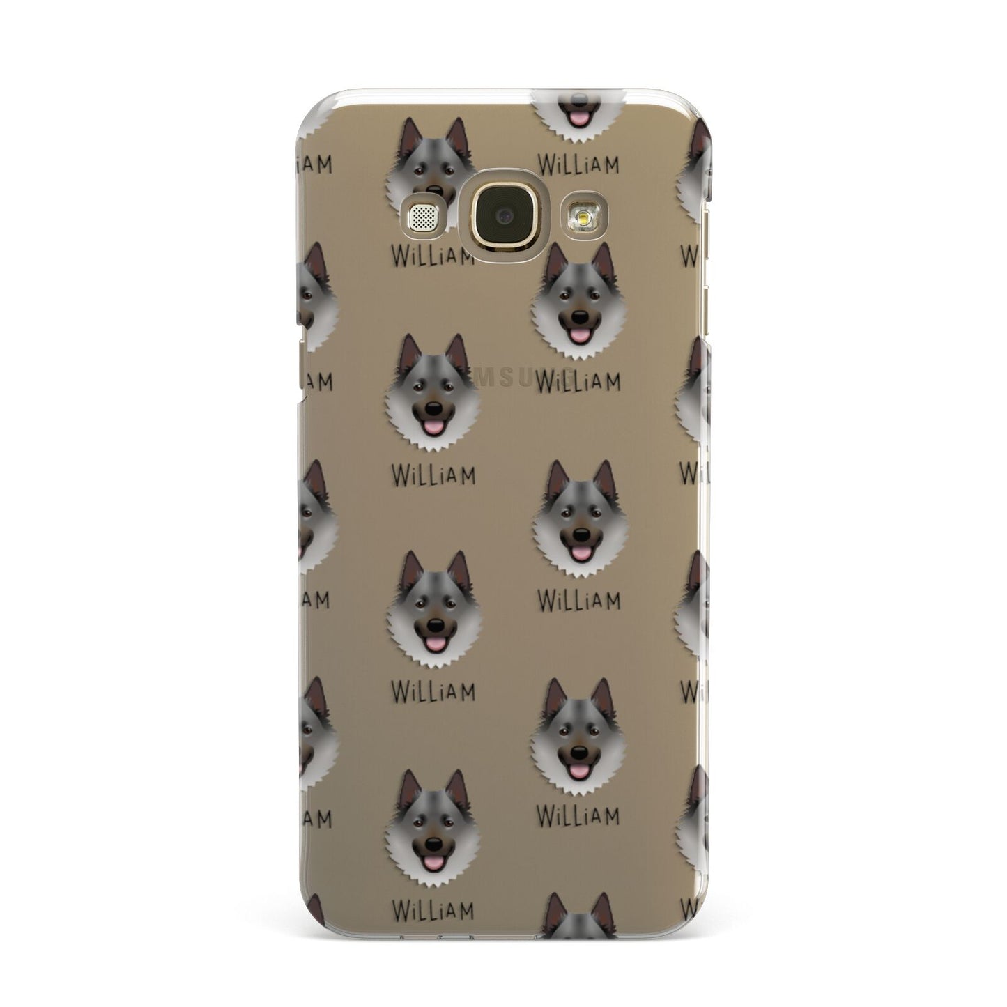 Norwegian Elkhound Icon with Name Samsung Galaxy A8 Case
