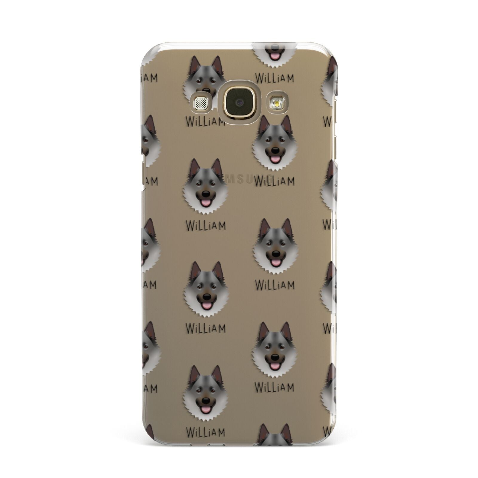 Norwegian Elkhound Icon with Name Samsung Galaxy A8 Case