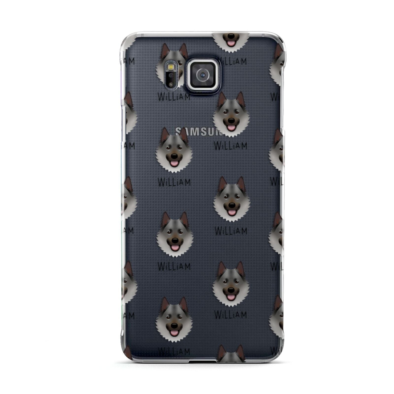 Norwegian Elkhound Icon with Name Samsung Galaxy Alpha Case