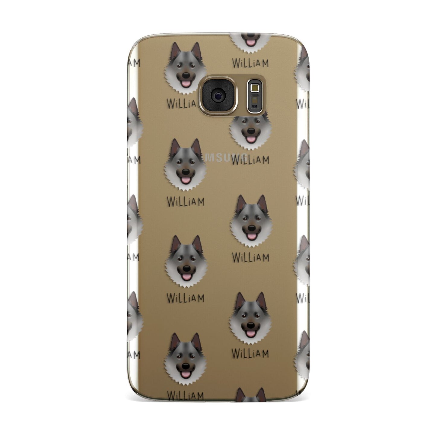 Norwegian Elkhound Icon with Name Samsung Galaxy Case