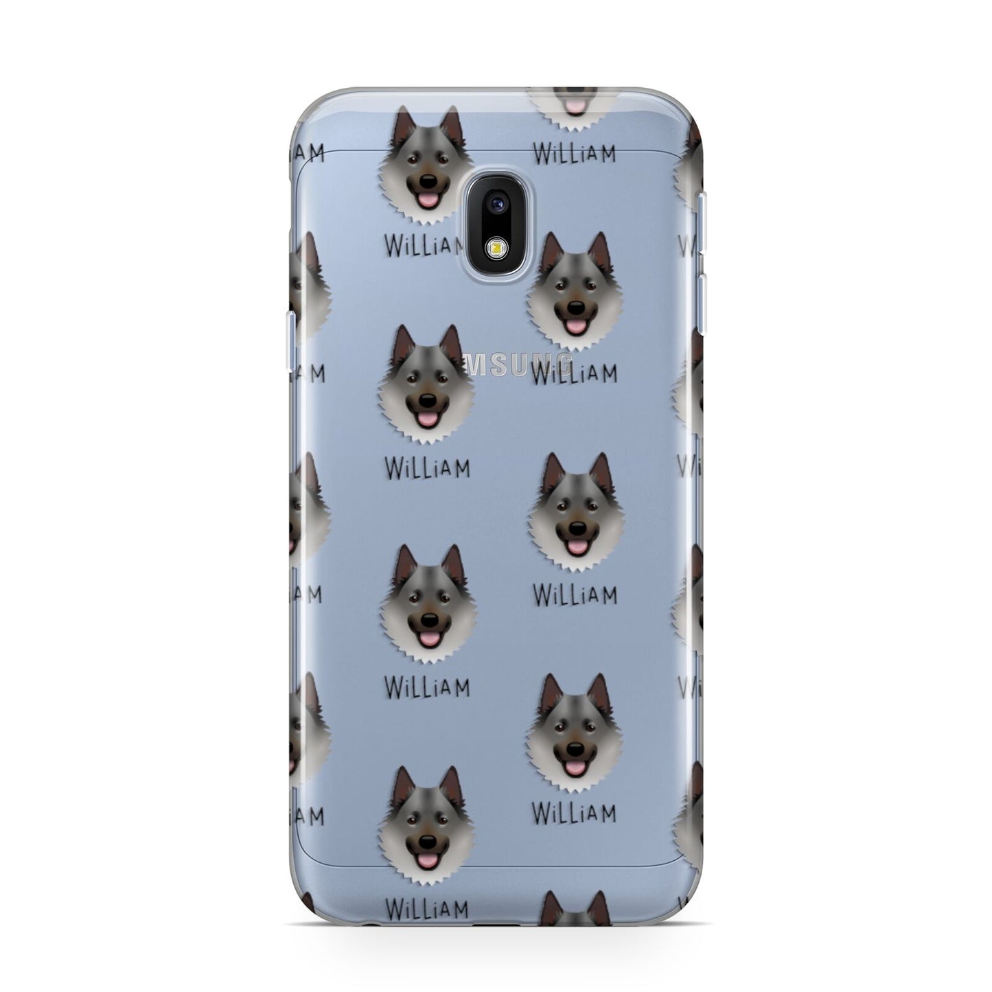 Norwegian Elkhound Icon with Name Samsung Galaxy J3 2017 Case