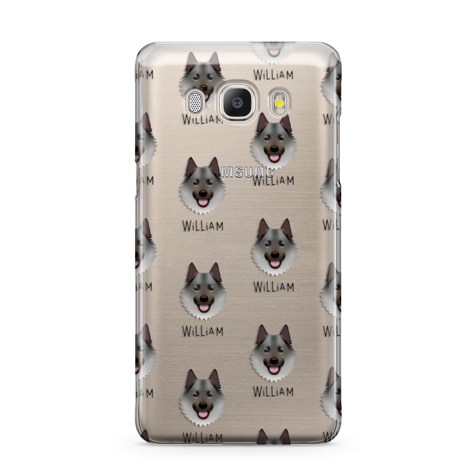 Norwegian Elkhound Icon with Name Samsung Galaxy J5 2016 Case