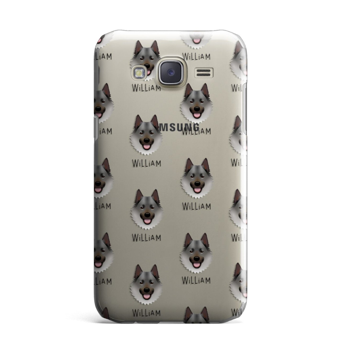 Norwegian Elkhound Icon with Name Samsung Galaxy J7 Case