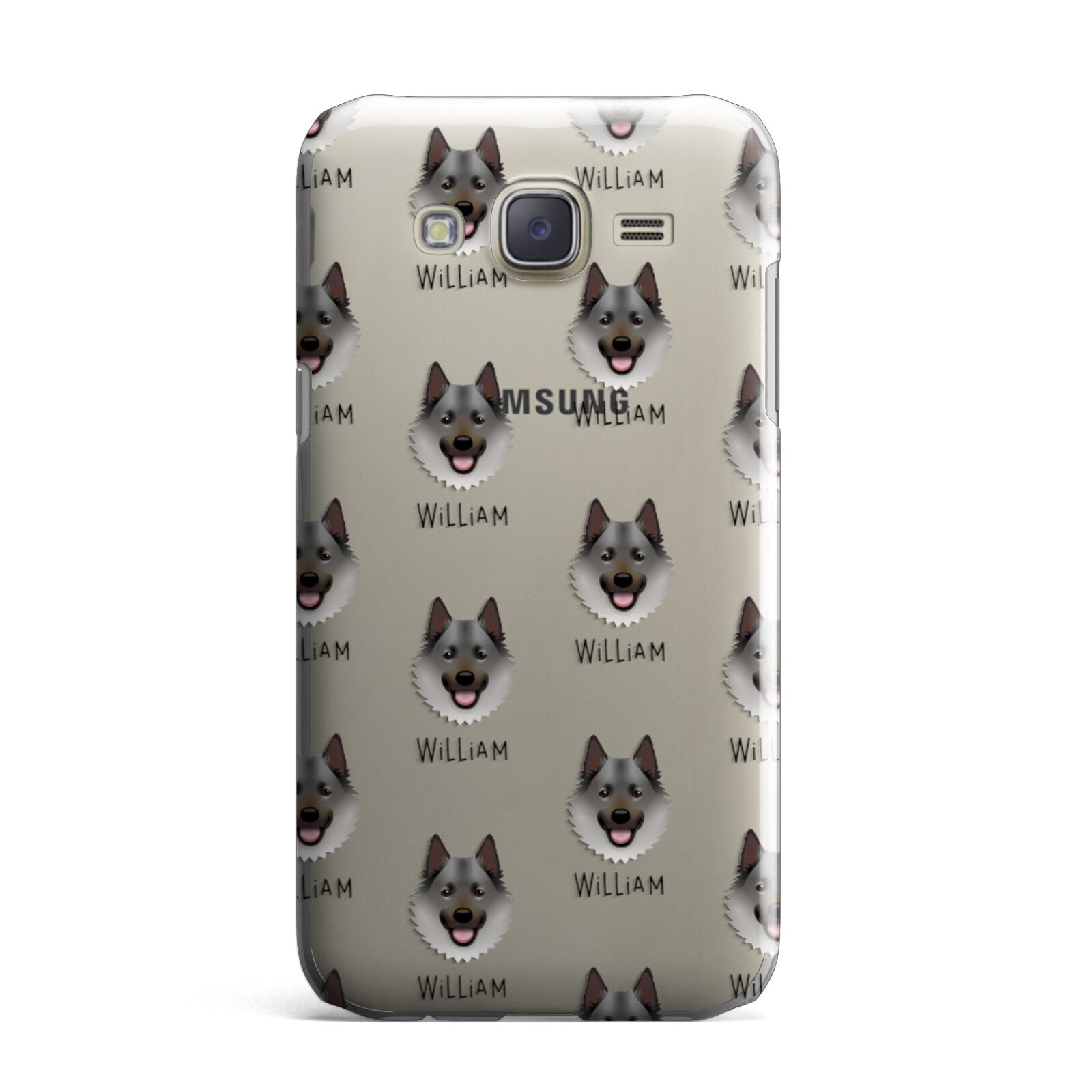 Norwegian Elkhound Icon with Name Samsung Galaxy J7 Case