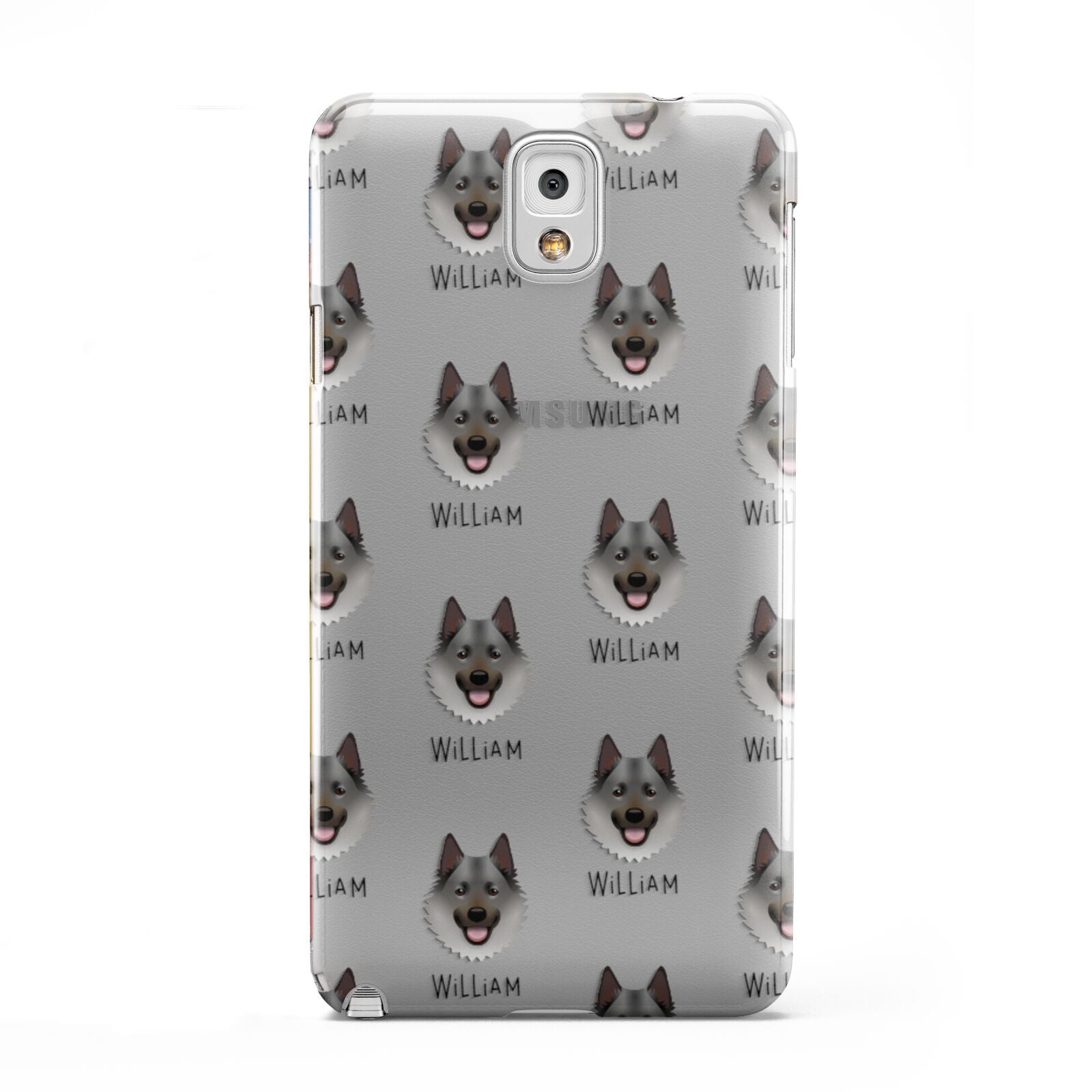 Norwegian Elkhound Icon with Name Samsung Galaxy Note 3 Case