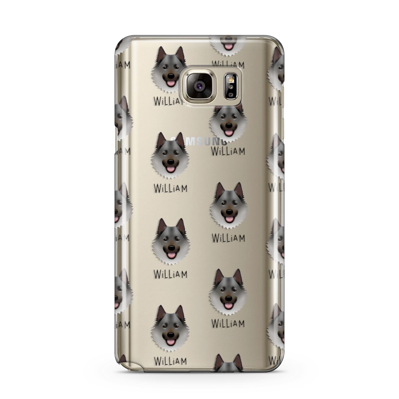 Norwegian Elkhound Icon with Name Samsung Galaxy Note 5 Case