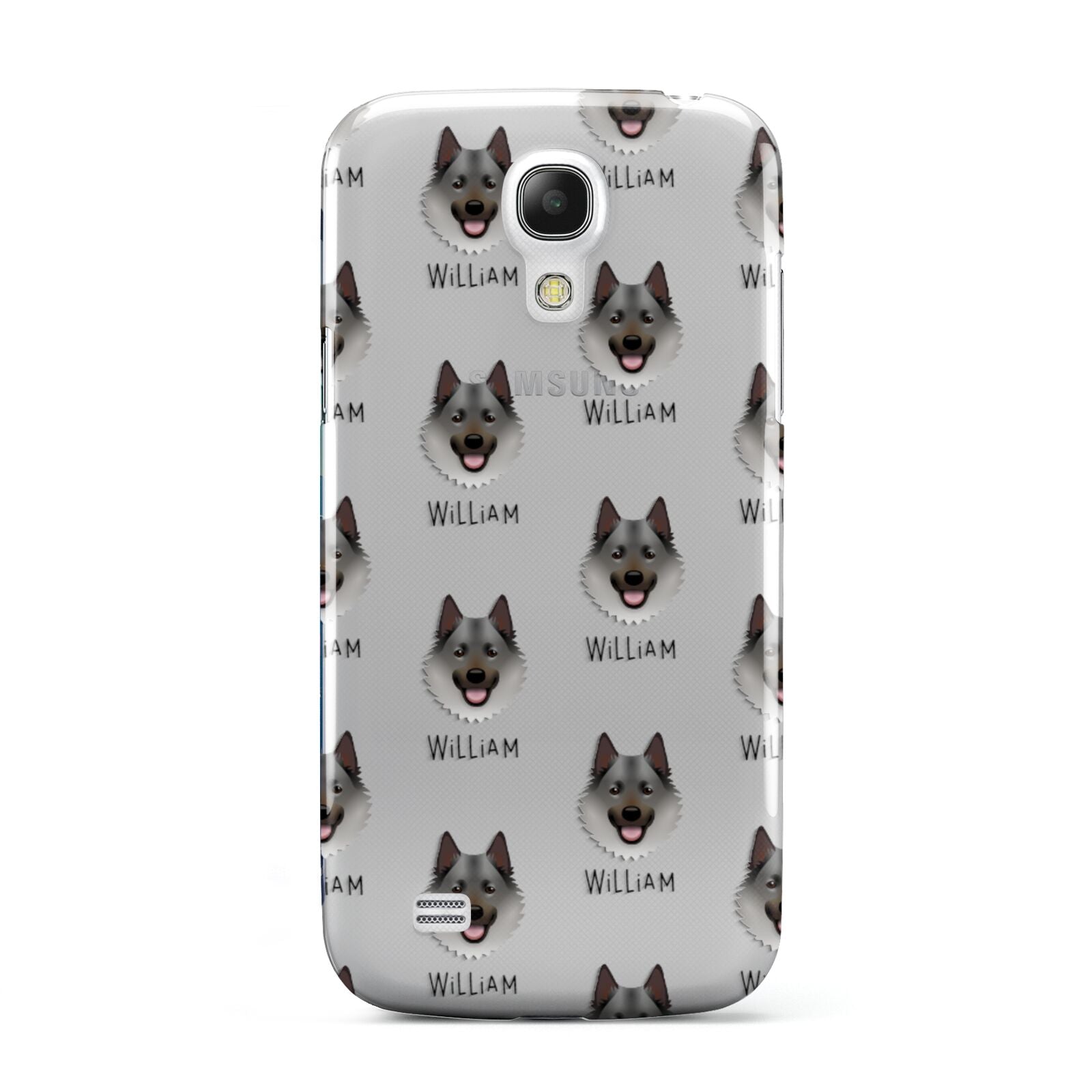 Norwegian Elkhound Icon with Name Samsung Galaxy S4 Mini Case