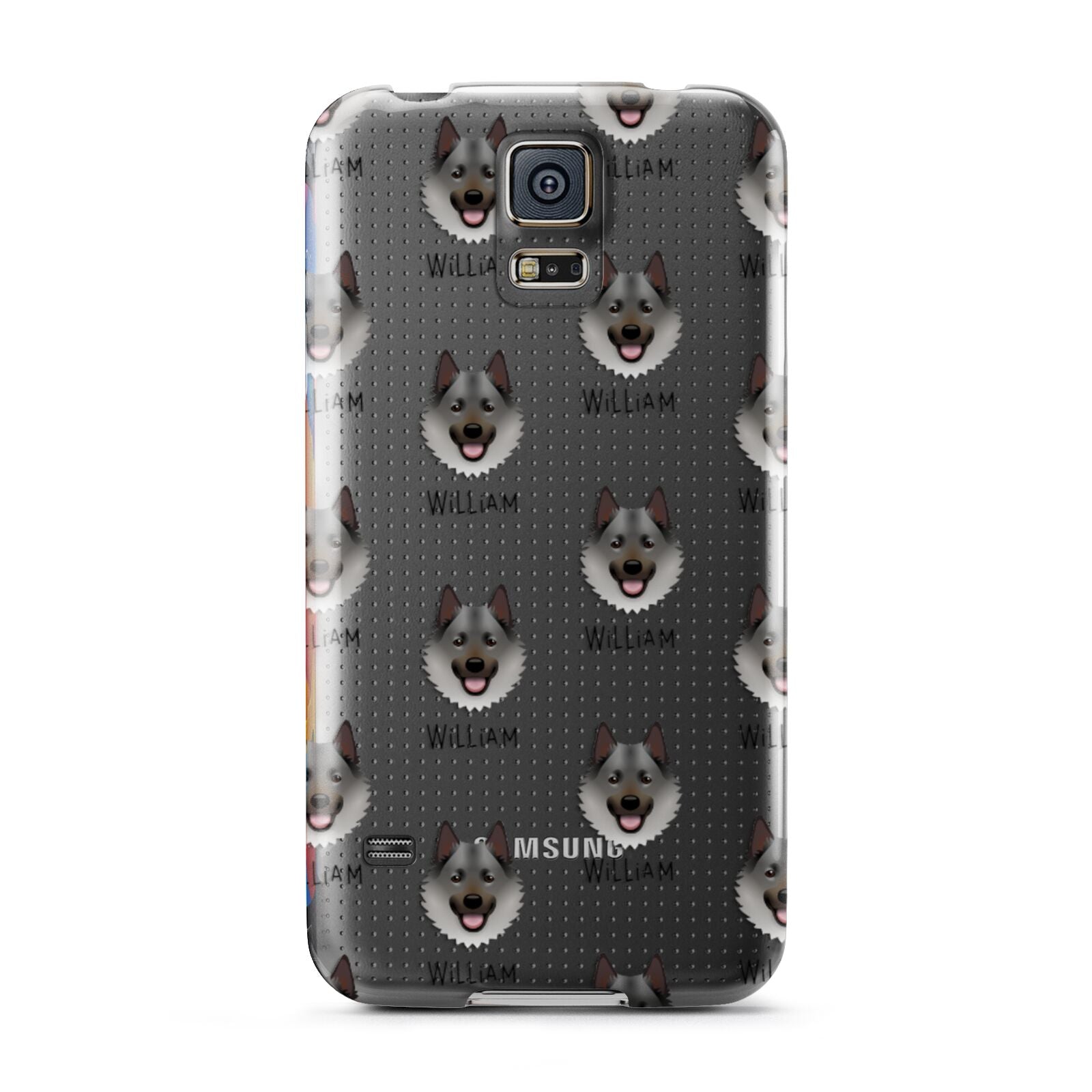 Norwegian Elkhound Icon with Name Samsung Galaxy S5 Case