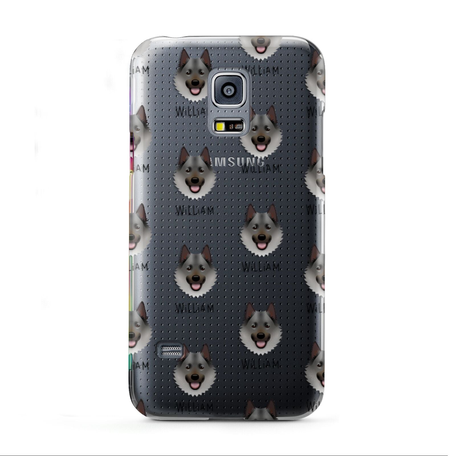 Norwegian Elkhound Icon with Name Samsung Galaxy S5 Mini Case