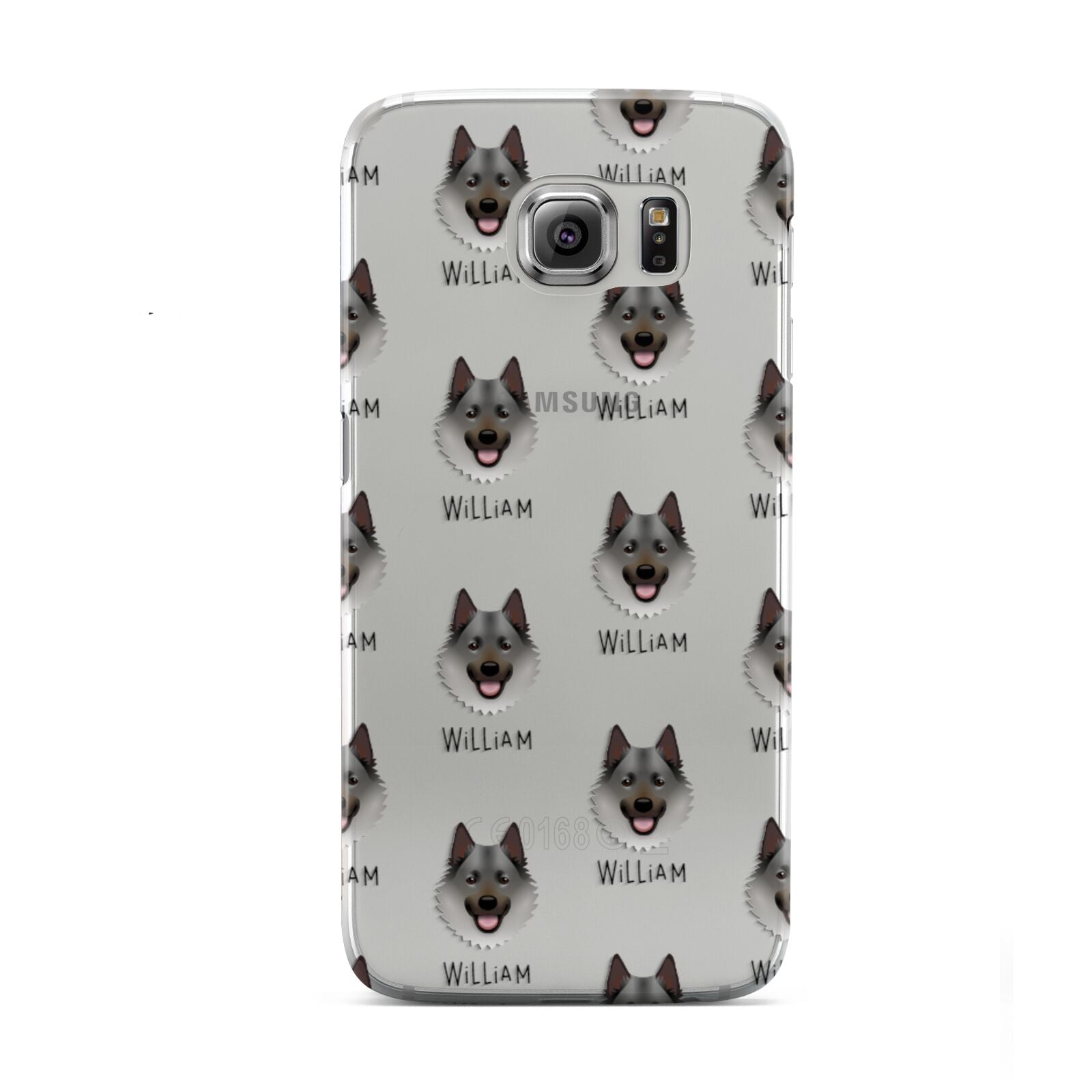 Norwegian Elkhound Icon with Name Samsung Galaxy S6 Case