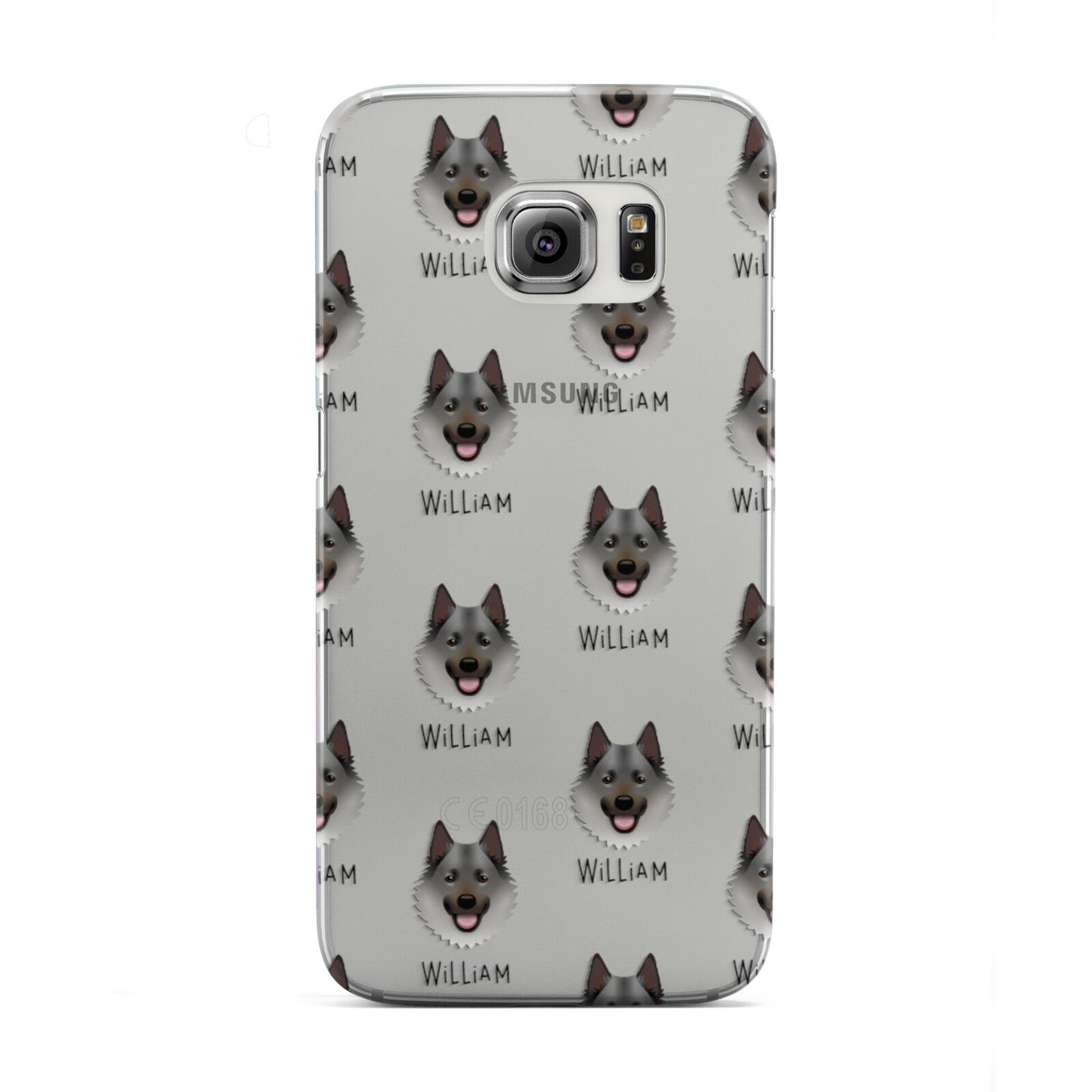 Norwegian Elkhound Icon with Name Samsung Galaxy S6 Edge Case