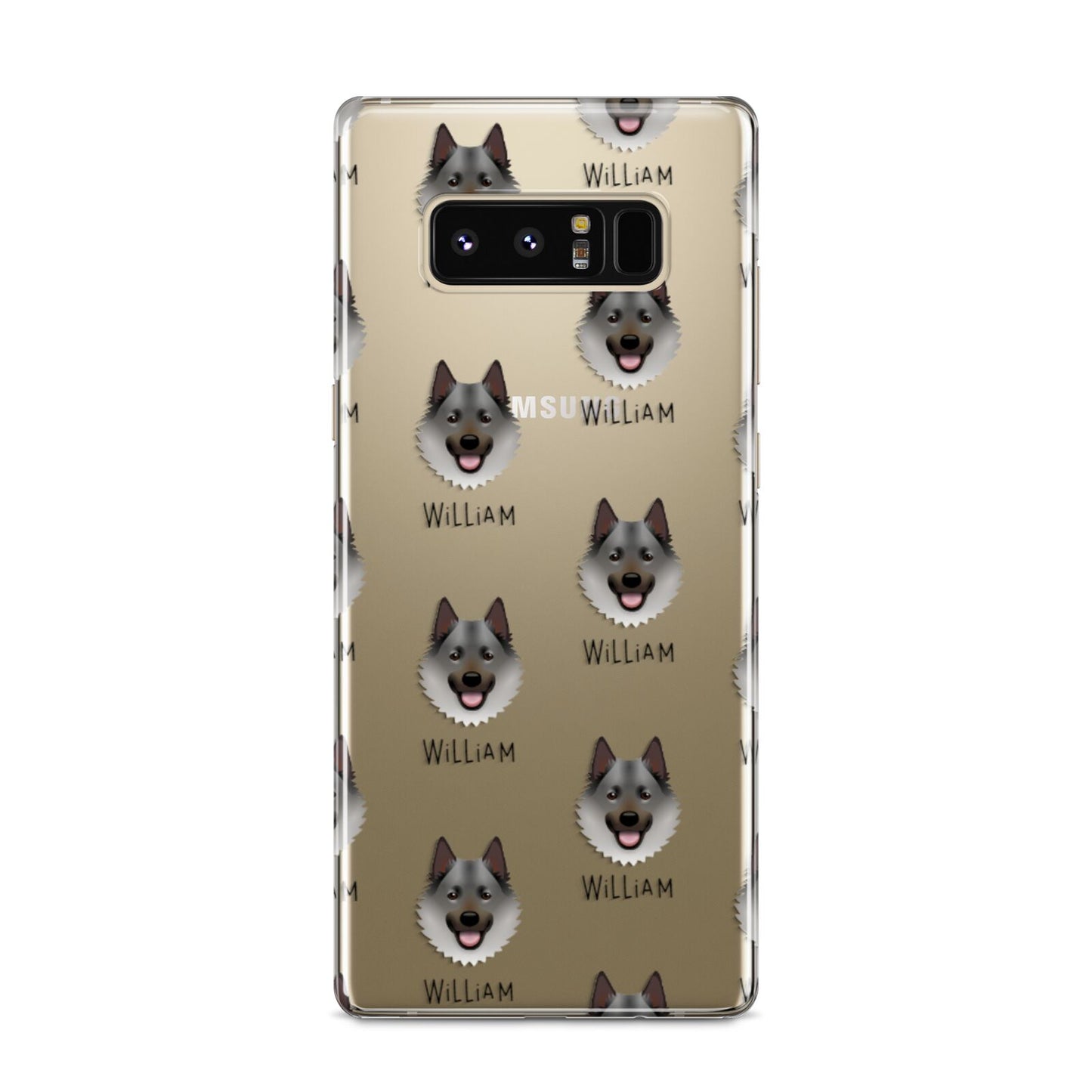 Norwegian Elkhound Icon with Name Samsung Galaxy S8 Case