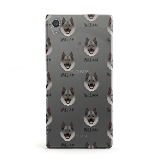 Norwegian Elkhound Icon with Name Sony Xperia Case