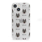 Norwegian Elkhound Icon with Name iPhone 13 Mini Clear Bumper Case