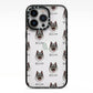 Norwegian Elkhound Icon with Name iPhone 13 Pro Black Impact Case on Silver phone