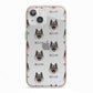 Norwegian Elkhound Icon with Name iPhone 13 TPU Impact Case with Pink Edges